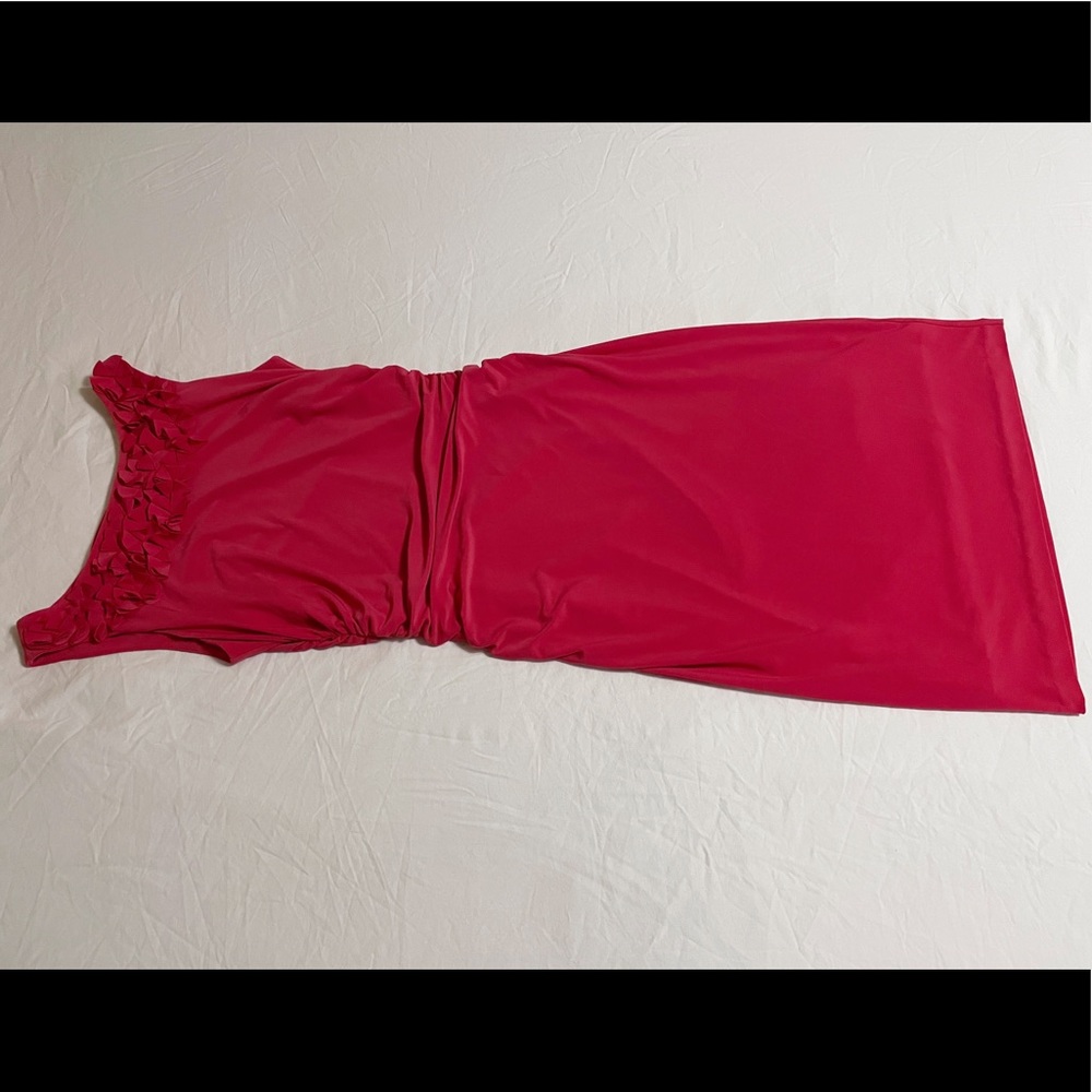Pink Ruched Floral Dress - Picture 9 of 11